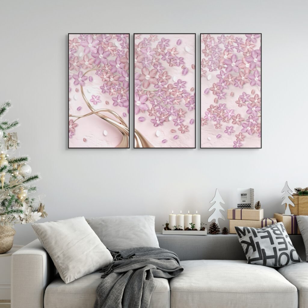 Pink Floral Wall Art Collection