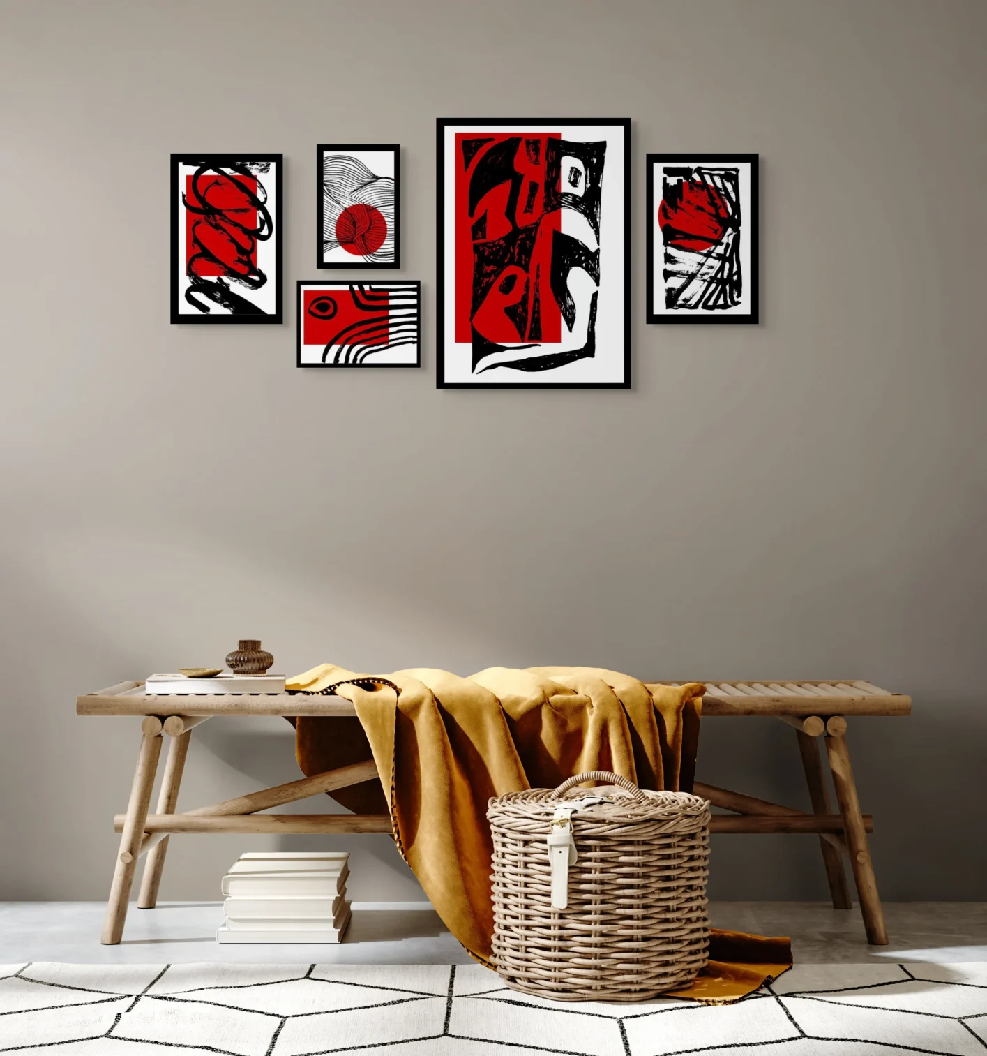 MODERN ART MINIMALIST SET OF 5