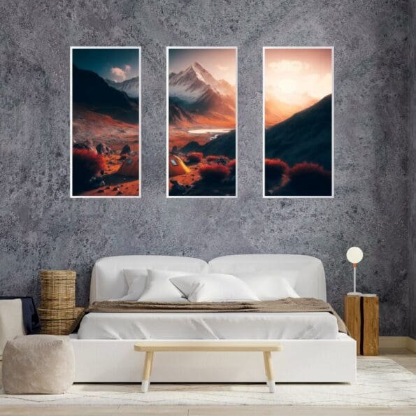 Set of Three Capturing Serene Wall Art