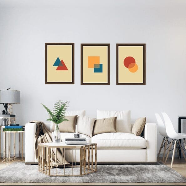 Set of 3 Geometric Trio Wall Art