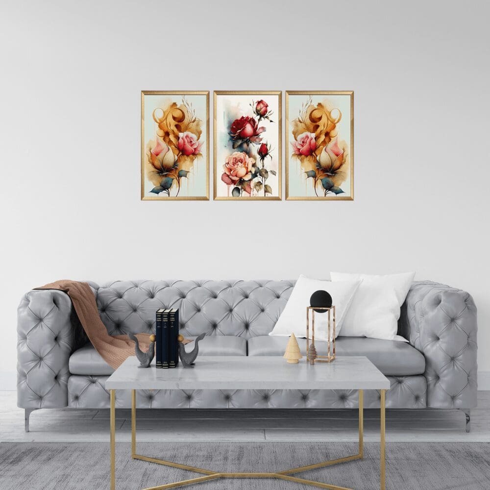 Rose Floral Wall Art