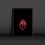 Heart In 3D Poster Modern Art