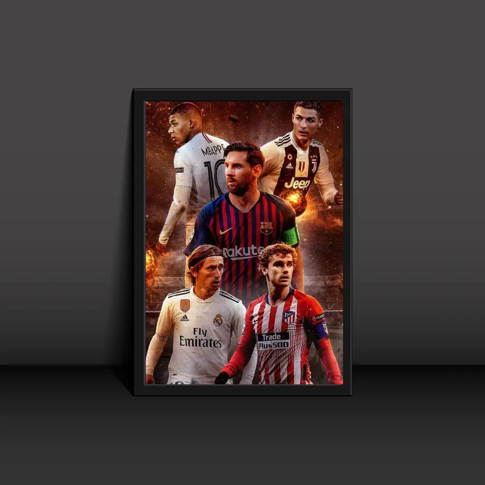 Football Legends Poster Modern Art