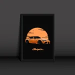 Orange Supra Poster Modern Art