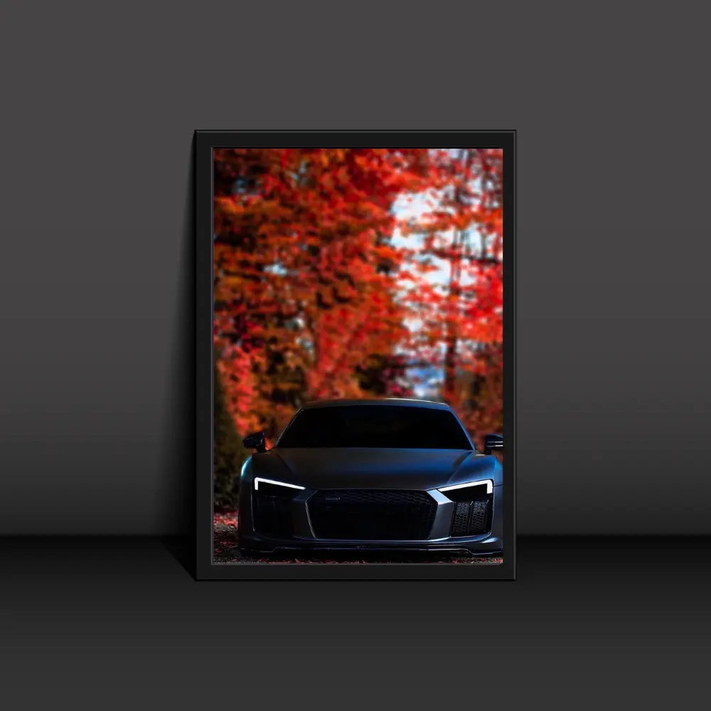 Audi R8 Black Poster Modern Art