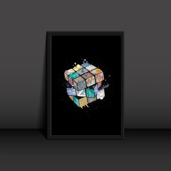 Digital Cube Poster Modern Art