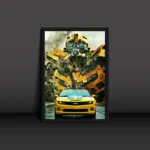 Chevrolet Camaro Bumblebee Transformer Poster Modern Art