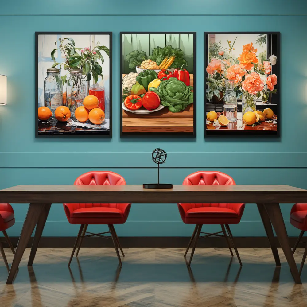 Set of 3 Modern Dinning Wall Art K10