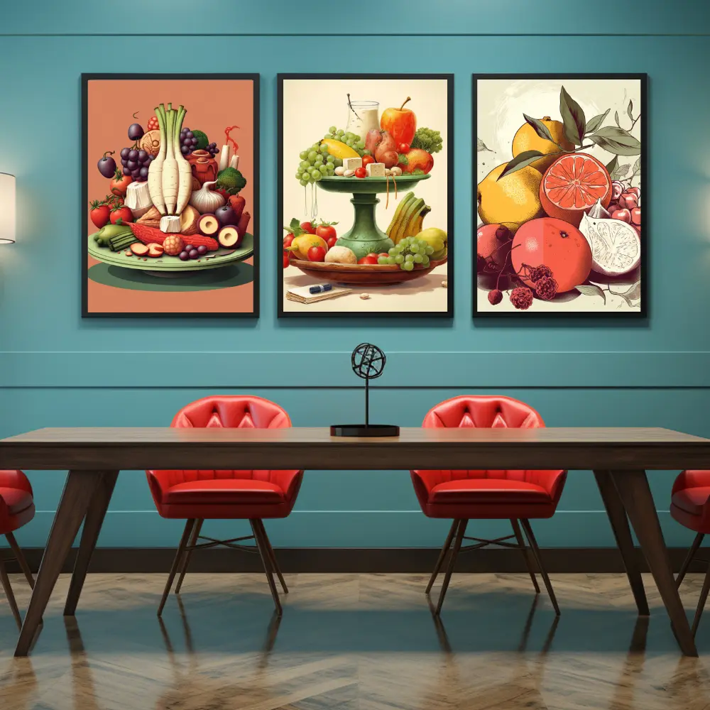 Set of 3 Modern Dinning Wall Art K11