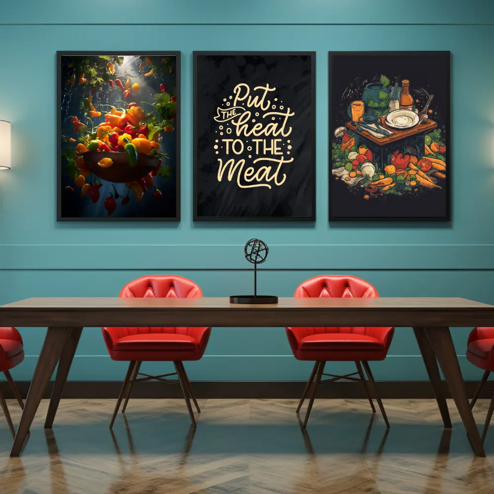 Set of 3 Modern Dinning Wall Art K17