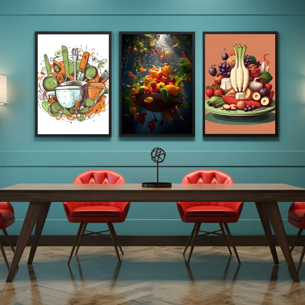 Set of 3 Modern Dinning Wall Art K18