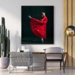 Ballerina Posing Pointe Shoes Wall Art