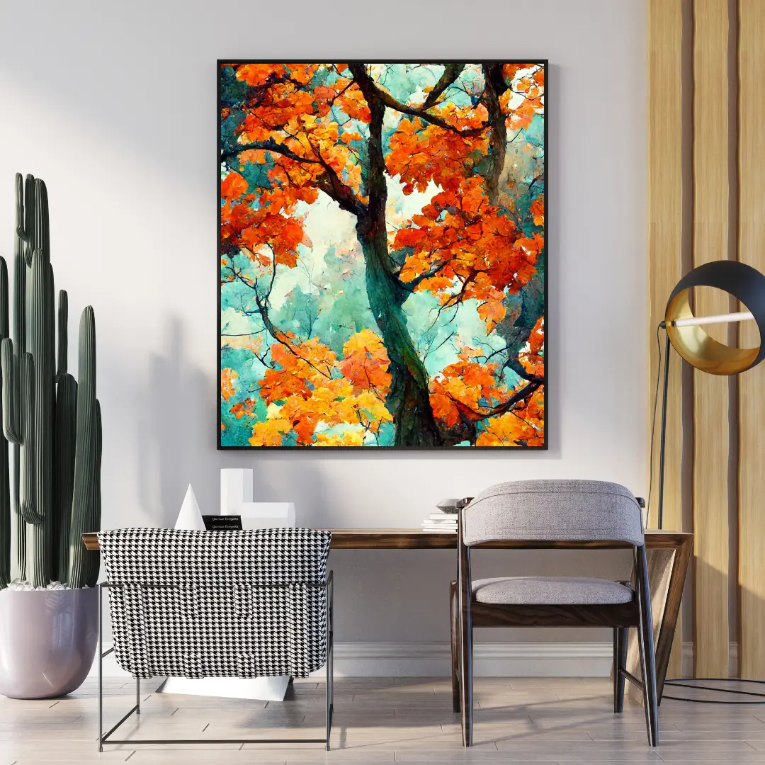 Beautiful Tree with Leaves Wall Art