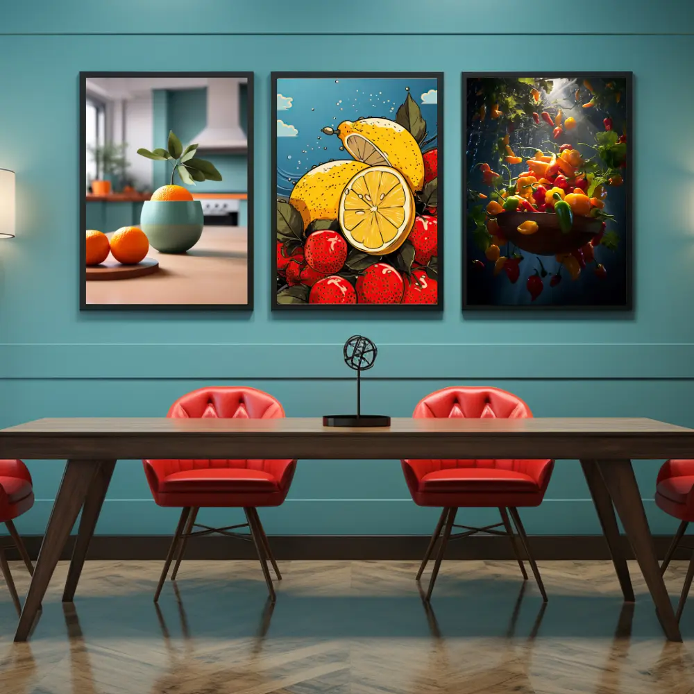 Set of 3 Modern Dinning Wall Art K5