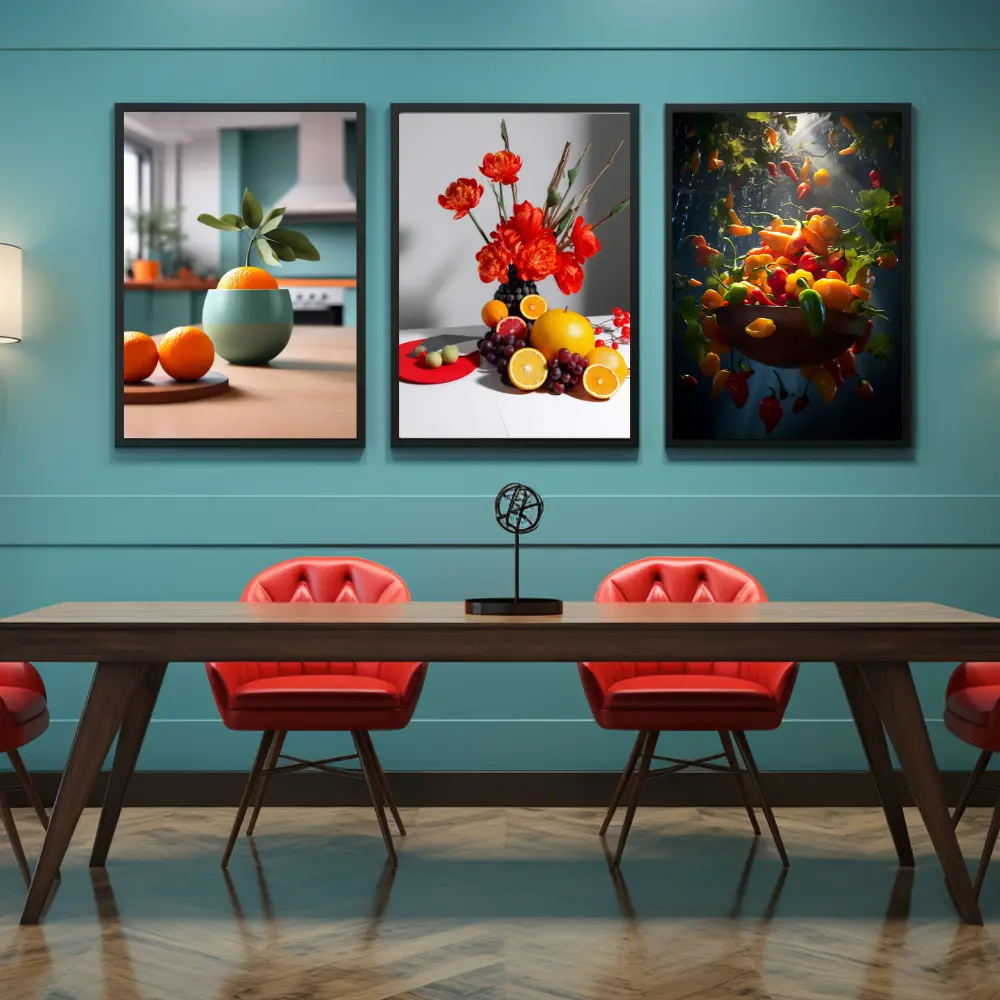 Set of 3 Modern Dinning Wall Art K6