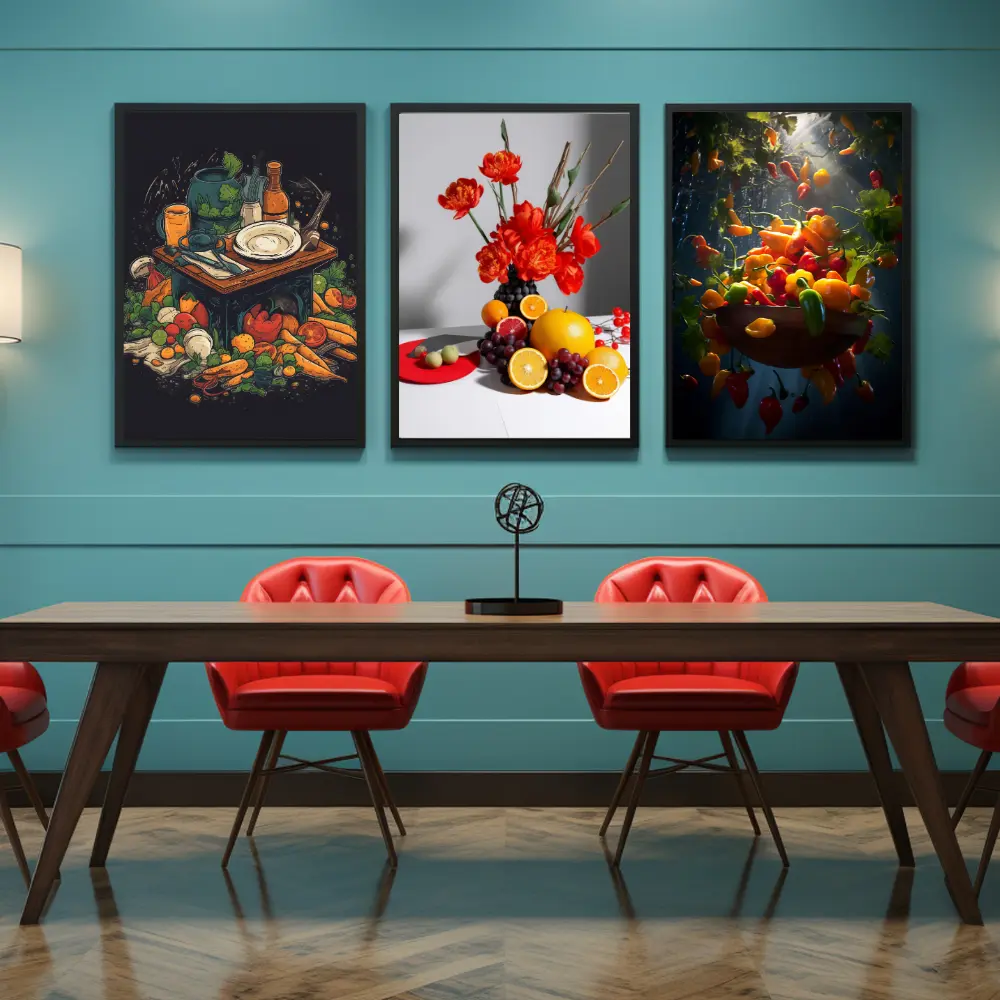 Set of 3 Modern Dinning Wall Art K7