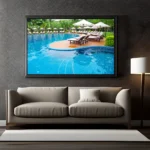 Tropical Swimming Pool Modern Wall Art