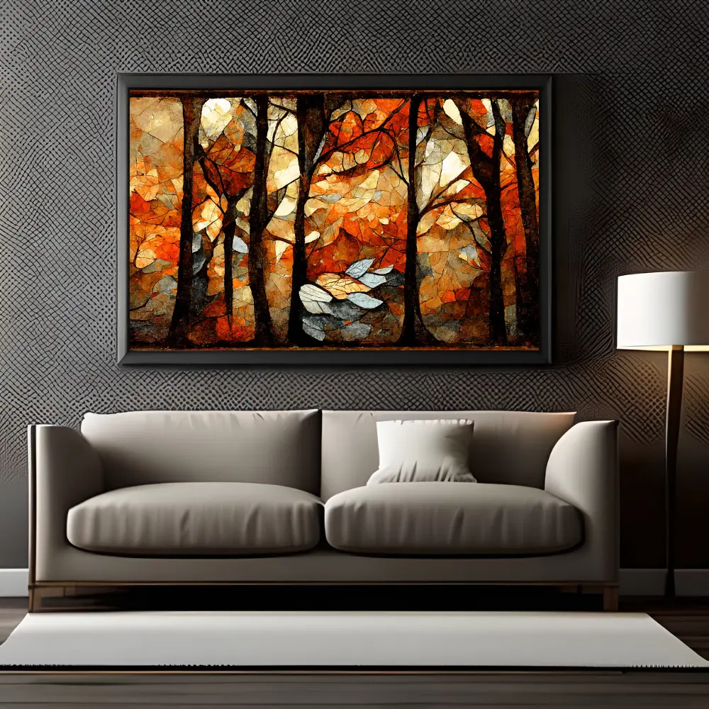 Autumnal Forest Abstract Modern Art