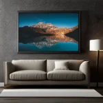 Beautiful Lake with Mountain Modern Wall Art