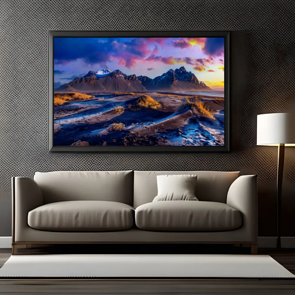 Panoramic view of Mountain Sunrise Modern Art