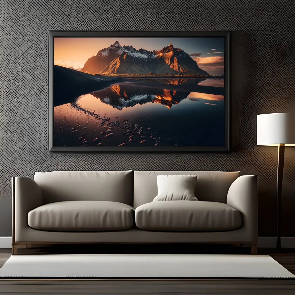 Mount Vestrahorn Stokksnes Iceland Modern Art