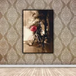 Bicycle Red Hat Summer Day Wall Art