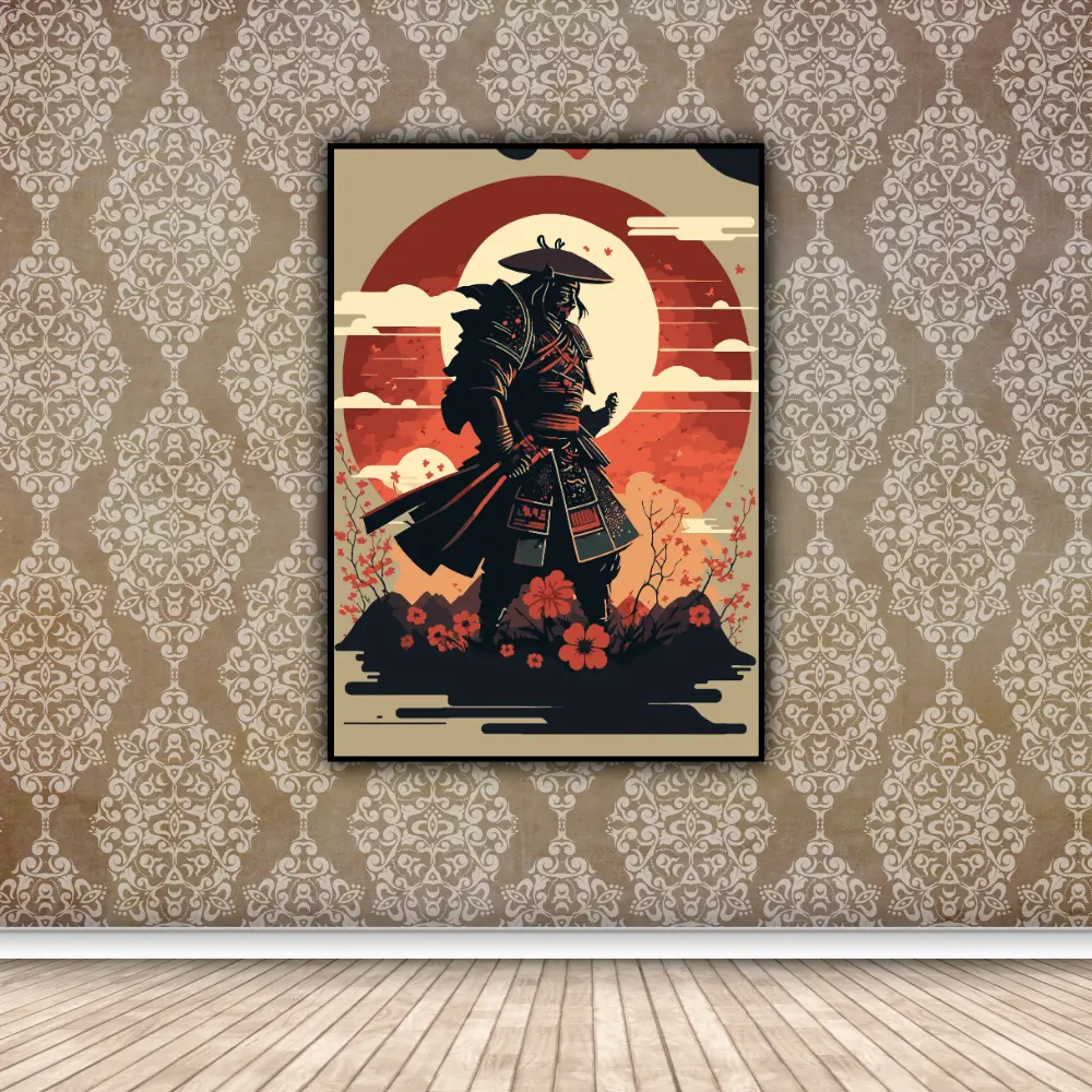 Samurai Serious Looks Wall Art 2
