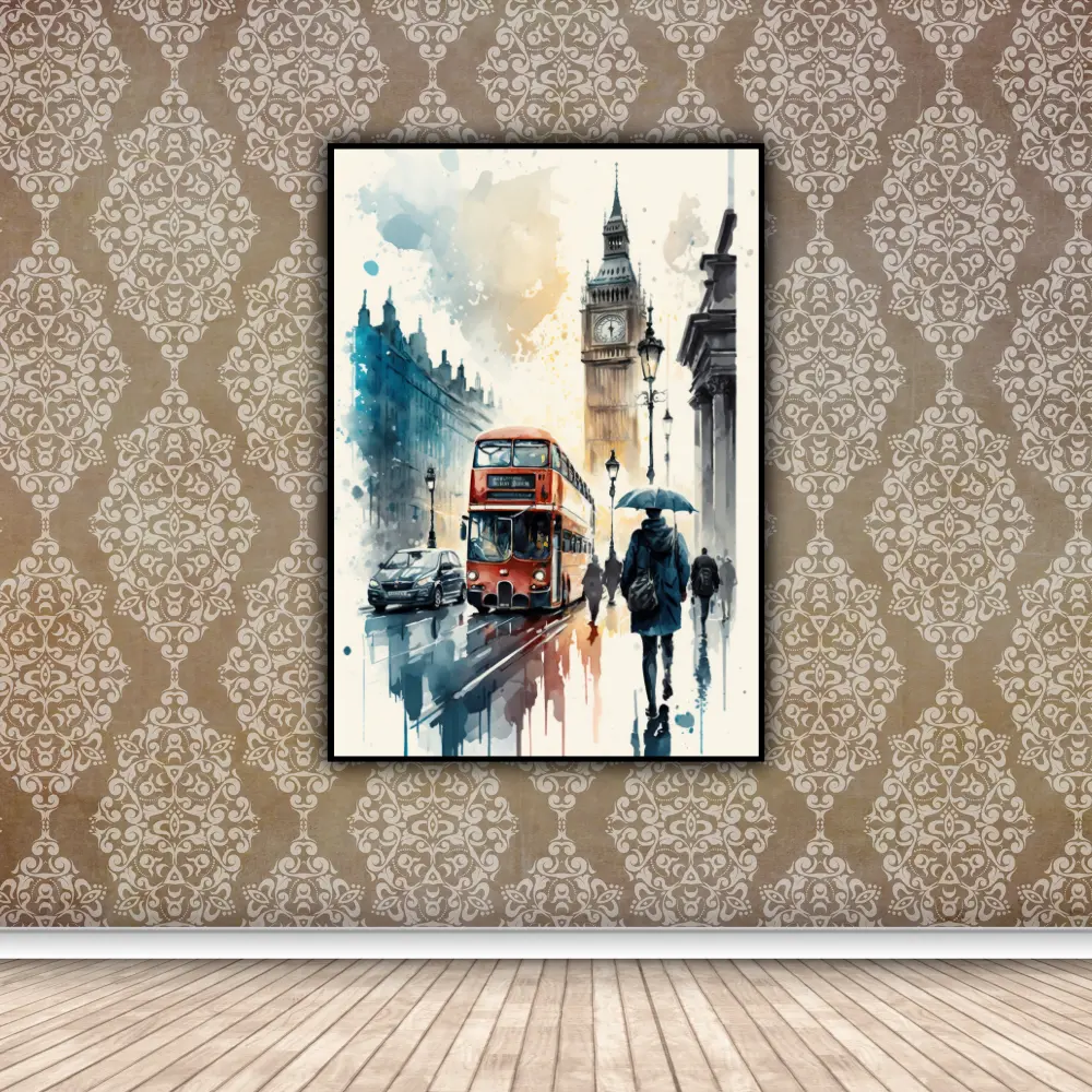 London Road Bus View Wall Art