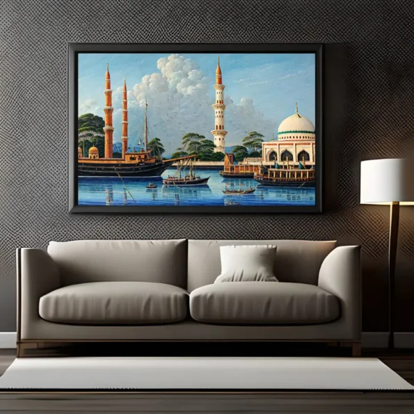 Mosque with Domes Wall Art 1