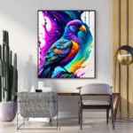 colorful bird wall art