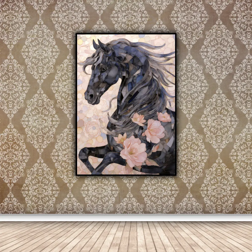 Gallop Horse Closeup Wall Art