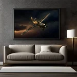 Flying Fighter Plane Artwork