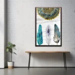 Colorful Canvas Feathers Wall Art