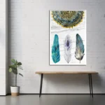 Colorful Canvas Feathers Wall Art