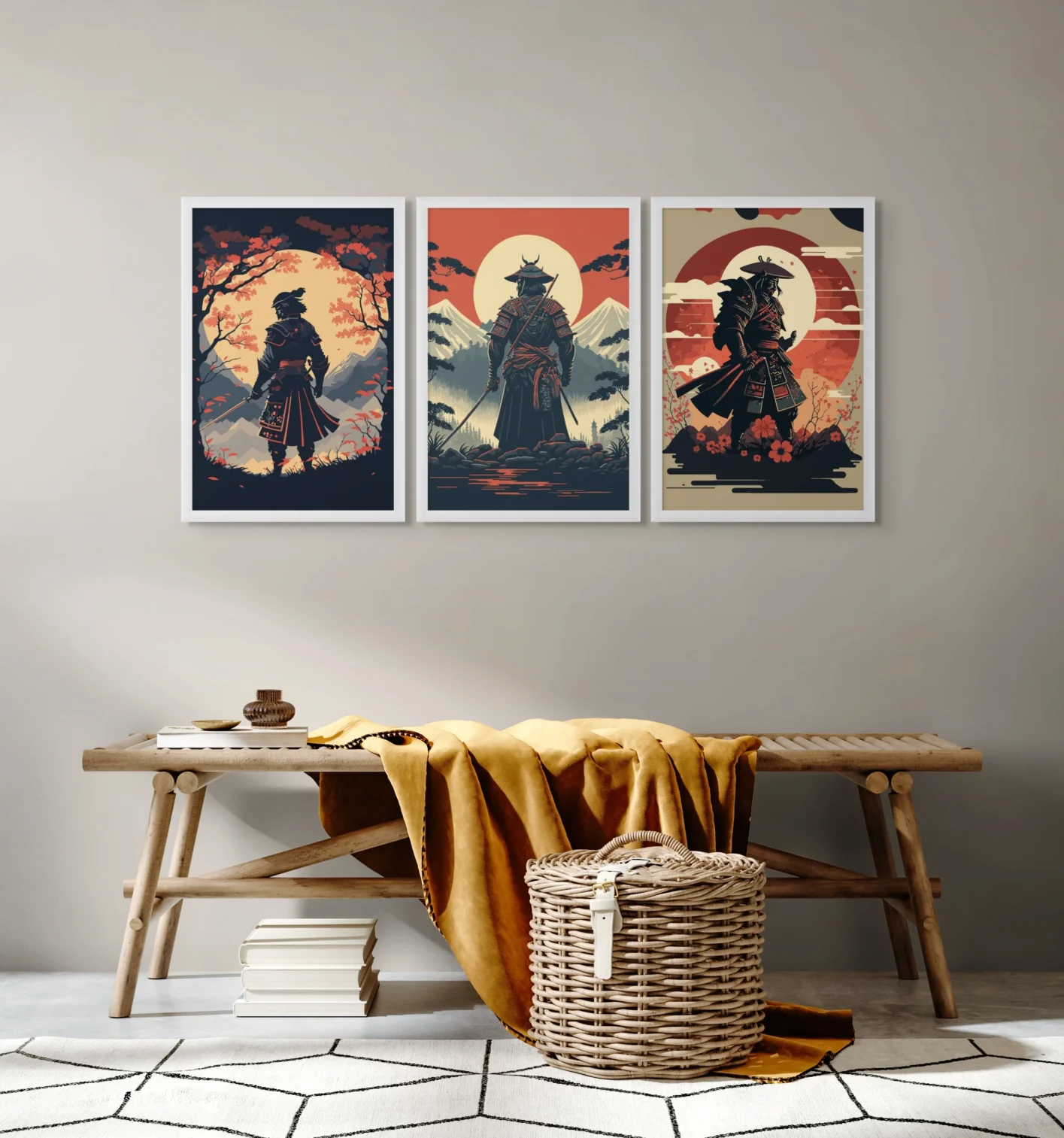 samurai wall art